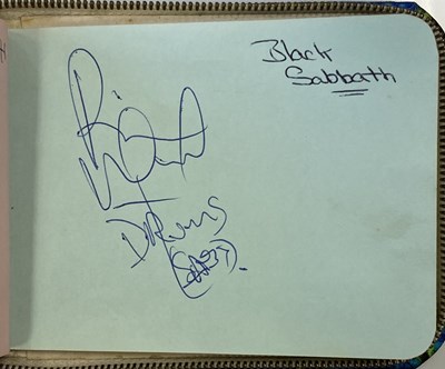 Lot 187 - BINGLEY HALL AUTOGRAPH BOOK TO INCLUDE PINK FLOYD, ROLLING STONES, QUEEN, GENESIS, YES, BLACK SABBATH & MORE.