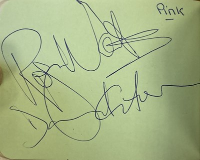 Lot 187 - BINGLEY HALL AUTOGRAPH BOOK TO INCLUDE PINK FLOYD, ROLLING STONES, QUEEN, GENESIS, YES, BLACK SABBATH & MORE.