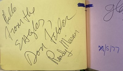 Lot 187 - BINGLEY HALL AUTOGRAPH BOOK TO INCLUDE PINK FLOYD, ROLLING STONES, QUEEN, GENESIS, YES, BLACK SABBATH & MORE.