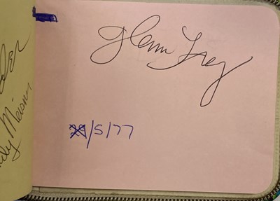Lot 187 - BINGLEY HALL AUTOGRAPH BOOK TO INCLUDE PINK FLOYD, ROLLING STONES, QUEEN, GENESIS, YES, BLACK SABBATH & MORE.