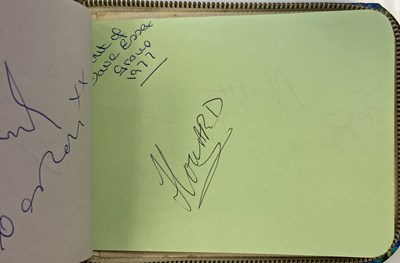 Lot 187 - BINGLEY HALL AUTOGRAPH BOOK TO INCLUDE PINK FLOYD, ROLLING STONES, QUEEN, GENESIS, YES, BLACK SABBATH & MORE.