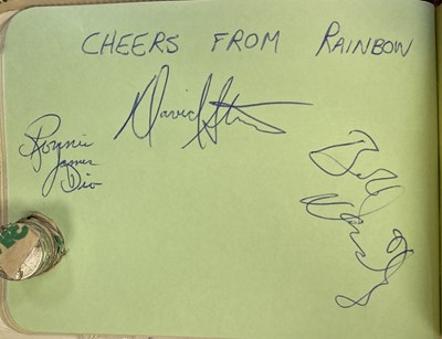 Lot 187 - BINGLEY HALL AUTOGRAPH BOOK TO INCLUDE PINK FLOYD, ROLLING STONES, QUEEN, GENESIS, YES, BLACK SABBATH & MORE.