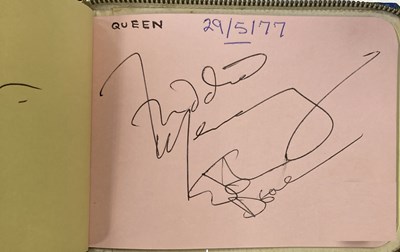Lot 187 - BINGLEY HALL AUTOGRAPH BOOK TO INCLUDE PINK FLOYD, ROLLING STONES, QUEEN, GENESIS, YES, BLACK SABBATH & MORE.