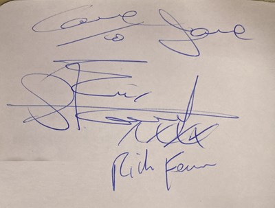 Lot 187 - BINGLEY HALL AUTOGRAPH BOOK TO INCLUDE PINK FLOYD, ROLLING STONES, QUEEN, GENESIS, YES, BLACK SABBATH & MORE.