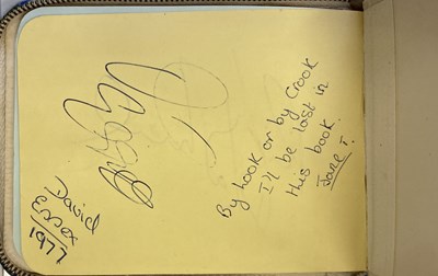 Lot 187 - BINGLEY HALL AUTOGRAPH BOOK TO INCLUDE PINK FLOYD, ROLLING STONES, QUEEN, GENESIS, YES, BLACK SABBATH & MORE.