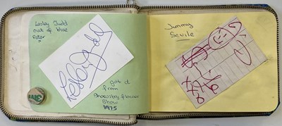Lot 187 - BINGLEY HALL AUTOGRAPH BOOK TO INCLUDE PINK FLOYD, ROLLING STONES, QUEEN, GENESIS, YES, BLACK SABBATH & MORE.