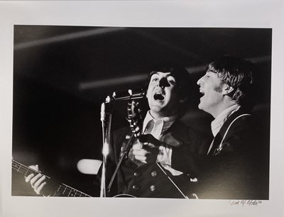 Lot 173 - 49 HAND SIGNED BEATLES BUSCH STADIUM 1966 PHOTOGRAPHIC PRINTS.