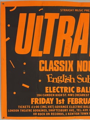 Lot 9 - ULTRAVOX - A SIGNED ORIGINAL 1980 CONCERT POSTER.