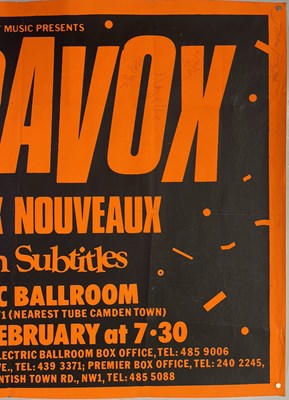 Lot 9 - ULTRAVOX - A SIGNED ORIGINAL 1980 CONCERT POSTER.