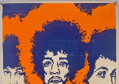 Lot 10 - JIMI HENDRIX - ORIGINAL AND RARE C 1960S SCREENPRINT POSTER.