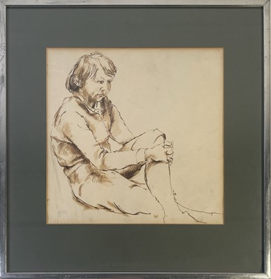 Lot 255 - STUART SUTCLIFFE (1940-1962) - AN ORIGINAL SKETCH C 1958.