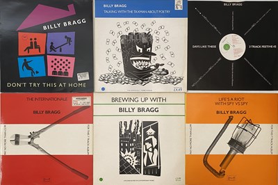 Lot 171 - BILLY BRAGG - LP/ 12"/ 7" PACK (INC PROMOS/ PRESS RELEASES)