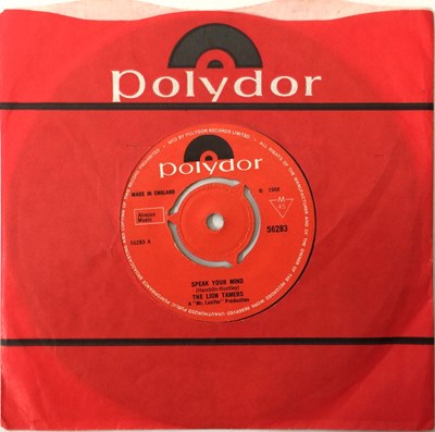 Lot 265 - LION TAMERS - SPEAK YOUR MIND 7" (ORIGINAL UK COPY - POLYDOR 56283)