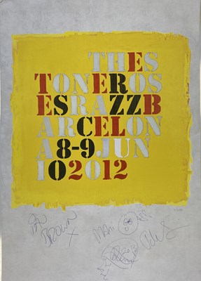 Lot 447 - FULLY SIGNED LIMITED EDITION 2012 STONE ROSES POSTER.