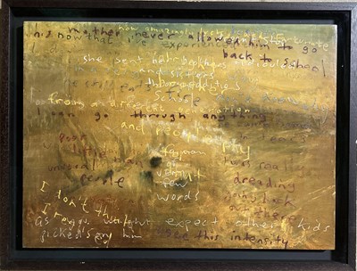 Lot 449 - JOHN SQUIRE ORIGINAL PAINTING - 'A PRESENT FROM MICK'.