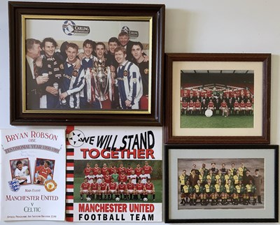 Lot 1580183 - MANCHESTER UNITED MEMORABILIA - FRAMED AND SIGNED ITEMS.