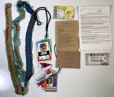 Lot 286 - TICKETS/PASSES/LANYARDS - GLASTO / WOODSTOCK AND MORE.