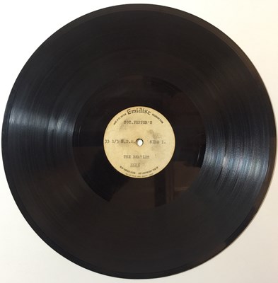 Lot 94 - THE BEATLES - SGT PEPPER'S LONELY HEARTS CLUB BAND - ORIGINAL UK DOUBLE SIDED EMIDISC ACETATE LP