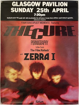 Lot 46 - THE CURE - ORIGINAL 1982 GLASGOW PAVILION CONCERT POSTER.