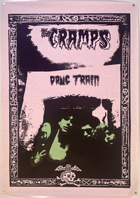 Lot 22 - THE CRAMPS - ORIGINAL DRUG TRAIN POSTER.