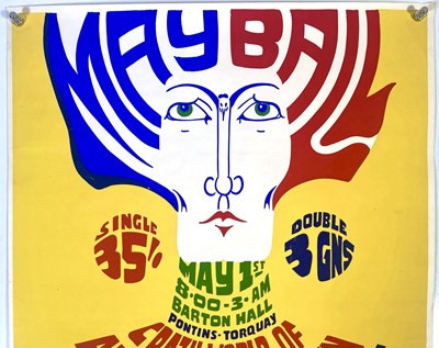 Lot 27 - CRAZY WORLD OF ARTHUR BROWN - ORIGINAL 1968 PONTINS MAY BALL POSTER.