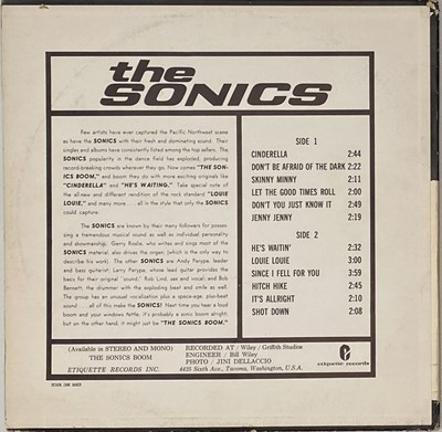Lot 1 - THE SONICS - BOOM LP (US ORIGINAL - ET-ALBS-027)