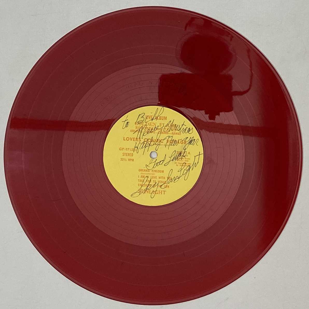 Lot 10 - SUNLIGHT - LOVERS COSMIC VOYAGE LP (SKY SAXON SIGNED/ THE SEEDS - RED VINYL - GF-571231)