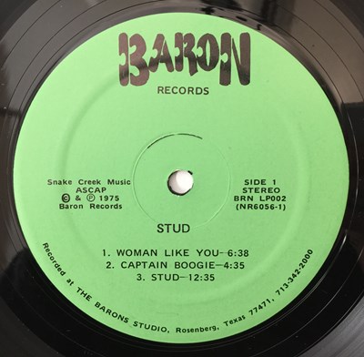 Lot 20 - STUD - S/T LP (US ORIGINAL - BARON RECORDS - BRN LP002)