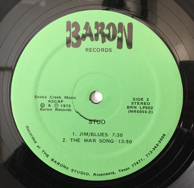 Lot 20 - STUD - S/T LP (US ORIGINAL - BARON RECORDS - BRN LP002)