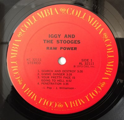 Lot 23 - IGGY AND THE STOOGES - RAW POWER LP (US RADIO PROMO W/ PRESS KIT - COLUMBIA - KC 32111)