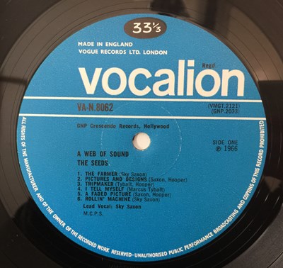 Lot 27 - THE SEEDS - A WEB OF SOUND LP (UK ORIGINAL - VOCALION - VA-N.8062)