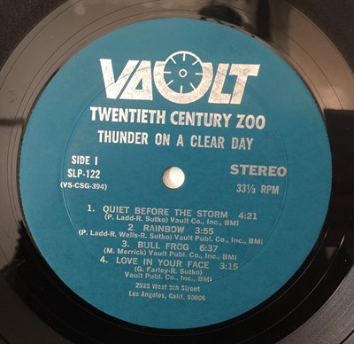Lot 35 - TWENTIETH CENTURY ZOO - THUNDER ON A CLEAR DAY LP (US ORIGINAL - VAULT - SLP-122)