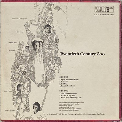 Lot 35 - TWENTIETH CENTURY ZOO - THUNDER ON A CLEAR DAY LP (US ORIGINAL - VAULT - SLP-122)