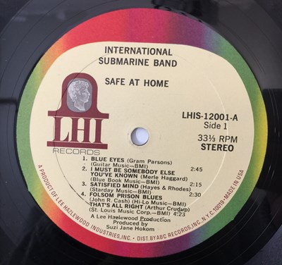 Lot 61 - THE INTERNATIONAL SUBMARINE BAND - SAFE AT HOME LP (US ORIGINAL - LHI RECORDS - LHIS-12001)