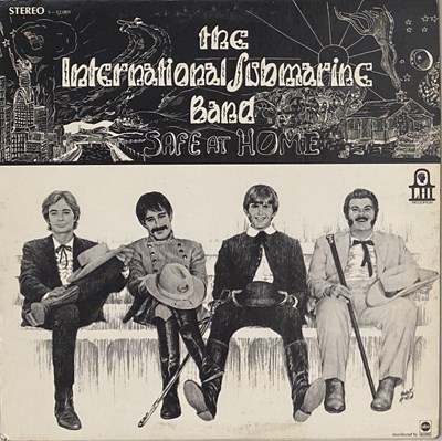 Lot 61 - THE INTERNATIONAL SUBMARINE BAND - SAFE AT HOME LP (US ORIGINAL - LHI RECORDS - LHIS-12001)