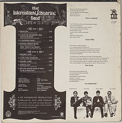 Lot 61 - THE INTERNATIONAL SUBMARINE BAND - SAFE AT HOME LP (US ORIGINAL - LHI RECORDS - LHIS-12001)