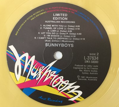 Lot 81 - SUNNYBOYS - SUNNYBOYS LP (ORIGINAL AUSTRALIAN YELLOW VINYL COPY - MUSHROOM L-37634)