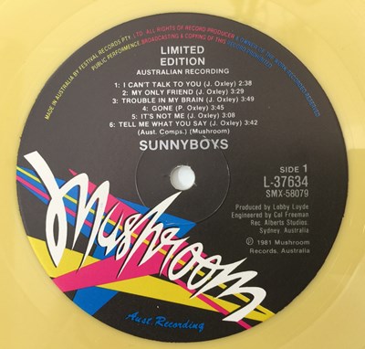 Lot 81 - SUNNYBOYS - SUNNYBOYS LP (ORIGINAL AUSTRALIAN YELLOW VINYL COPY - MUSHROOM L-37634)