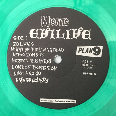 Lot 83 - MISFITS - EVILIVE LP (ORIGINAL GREEN VINYL US COPY - PL9-08)