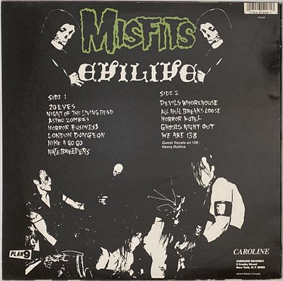 Lot 83 - MISFITS - EVILIVE LP (ORIGINAL GREEN VINYL US COPY - PL9-08)