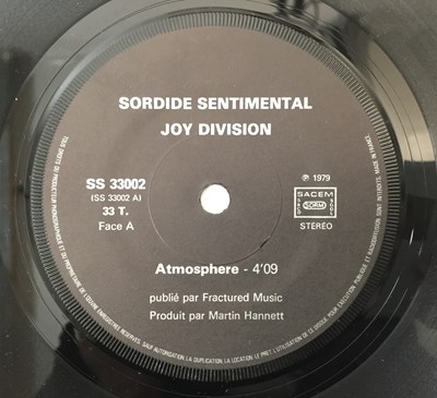 Lot 84 - JOY DIVISION - 'SORDIDE SENTIMENTAL' (COMPLETE ORIGINAL RELEASE OF ATMOSPHERE 'LICHT UND BLINDHEIT' - SS 33 002)