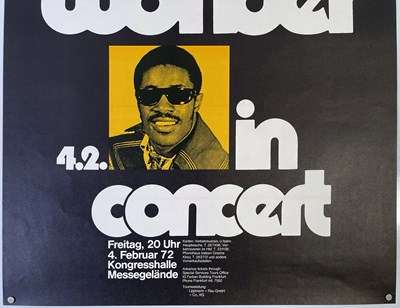 Lot 89 - GUNTHER KIESER COLLECTION - ORIGINAL 1972 STEVIE WONDER CONCERT POSTER.