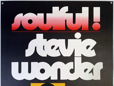 Lot 89 - GUNTHER KIESER COLLECTION - ORIGINAL 1972 STEVIE WONDER CONCERT POSTER.