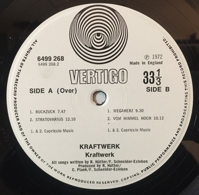 Lot 3 - KRAFTWERK - KRAFTWERK LP (ORIGINAL UK VERTIGO SWIRL PRESSING - 6641 077)