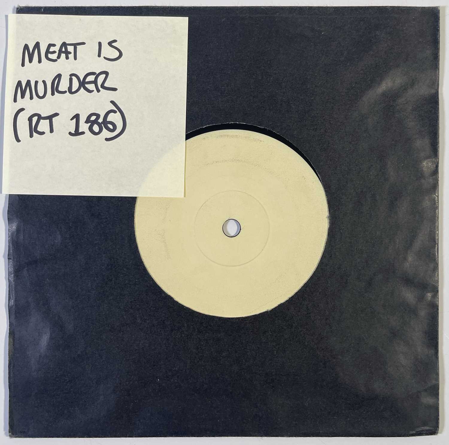 Lot 21 - THE SMITHS - MEAT IS MURDER (LIVE) - 1985 WITHDRAWN AND UNRELEASED 7" TEST PRESSING (RT 186)