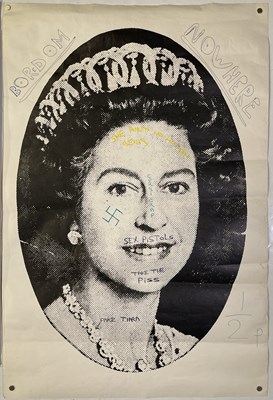 Lot 108 - THE SEX PISTOLS - TWO ORIGINAL POSTERS INC JAMIE REID DESIGNED 'GOD SAVE THE QUEEN'.