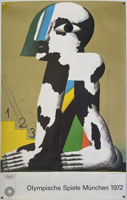Lot 110 - HORST ANTES - ORIGINAL 1972 MUNICH OLYMPICS POSTER.