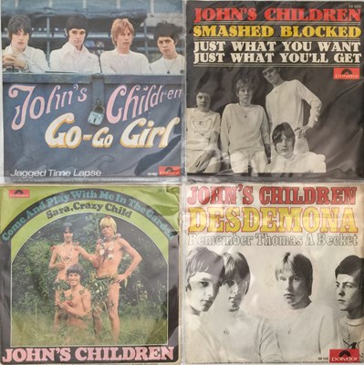 Lot 307 - JOHN'S CHILDREN - GERMAN ORIGINAL PICTURE SLEEVES - 7" PACK
