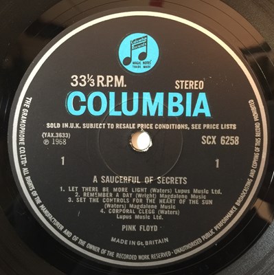 Lot 14 - PINK FLOYD - A SAUCERFUL OF SECRETS LP (ORIGINAL UK STEREO PRESSING - COLUMBIA SCX 6258)