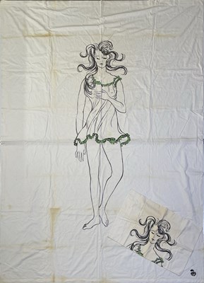Lot 156 - THE BEATLES - ORIGINAL 1968 'ADAM' APPLE BOUTIQUE BED LINEN.